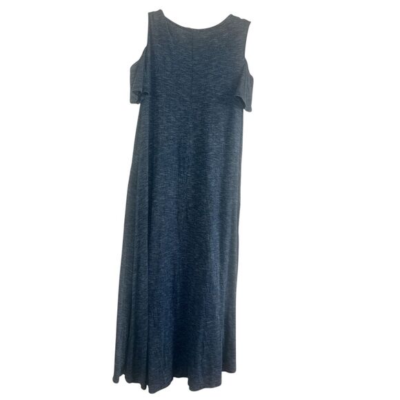 ✨Soft Surroundings Electra Cold Shoulder Blue Maxi Sz Large Dress✨ - Picture 7 of 9